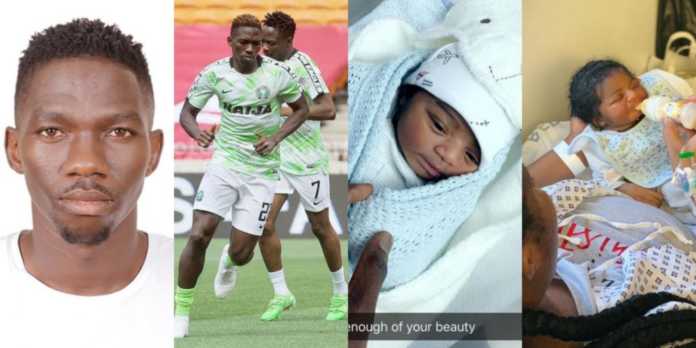 Super Eagles defender Kenneth Omeruo welcomes baby girl