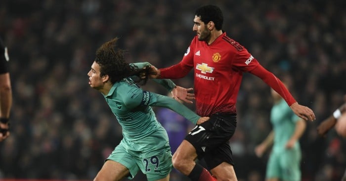 WATCH: Marouane Fellaini Pull Matteo Guendouzi’s Hair