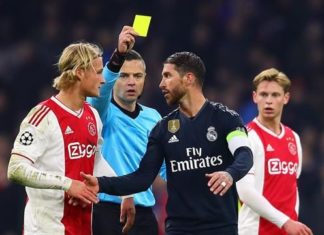 Sergio Ramos Yellow Card: Real Madrid Captain Faces Two-Game Ban For ‘Deliberate’ Ajax Booking Sergio Ramos Yellow Card: Real Madrid Captain Faces Two-Game Ban For ‘Deliberate’ Ajax Booking