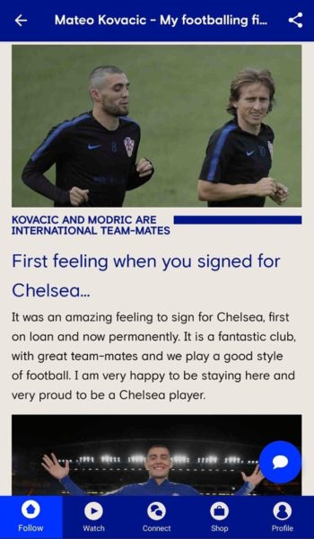 Chelsea Accidentally Leak Signing Via Club App 1 Chelsea Leak Signing Kovacic Club App