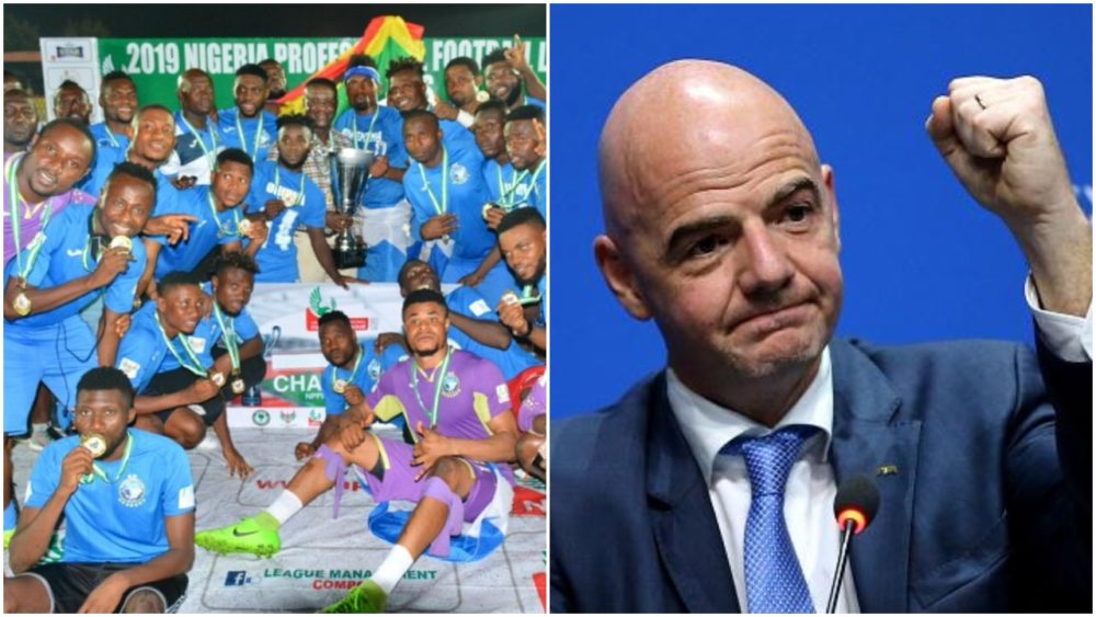 Gianni Infantino Congratulates Enyimba FC On NPFL Triumph Gianni Infantino Congratulates Enyimba FC On NPFL Triumph