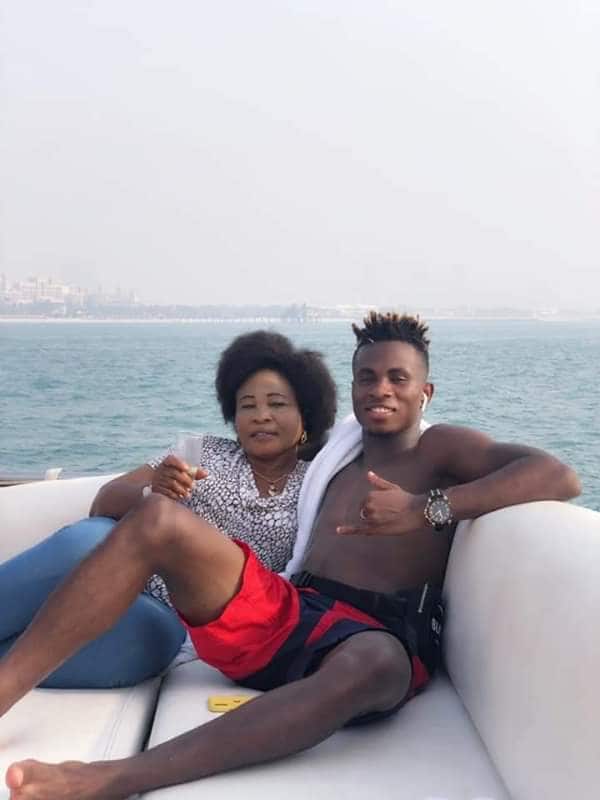 Samuel Chukwueze Celebrates Mum On Boat Cruise [PHOTOS]