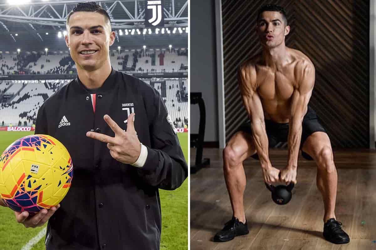 Ronaldo Shows Off His Muscle Ahead Of Roma Clash Ronaldo Shows Off His Muscle Ahead Of Roma Clash