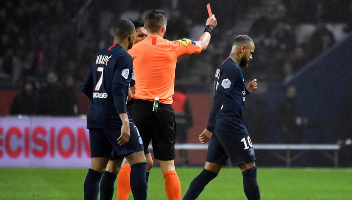 Neymar Red Carded As PSG Beat Bordeaux In Ligue 1