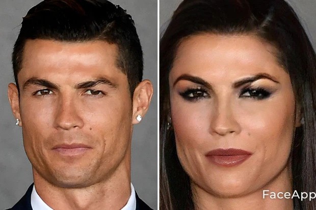 See How Ronaldo, Messi, Mbappe, Mourinho, Others Look As Women Via FaceApp 1 CRISTIANO RONALDO