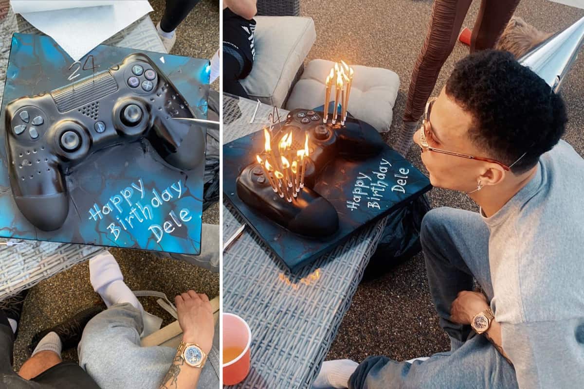 Dele Alli Shows Off Amazing Playstation Birthday Cake-min Photos: Dele Alli Shows Off Amazing Playstation Birthday Cake
