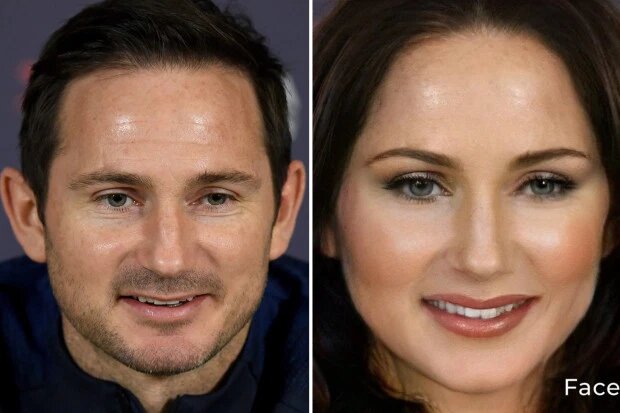 See How Ronaldo, Messi, Mbappe, Mourinho, Others Look As Women Via FaceApp 19 FRANK LAMPARD