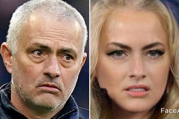 See How Ronaldo, Messi, Mbappe, Mourinho, Others Look As Women Via FaceApp 10 JOSE MOURINHO