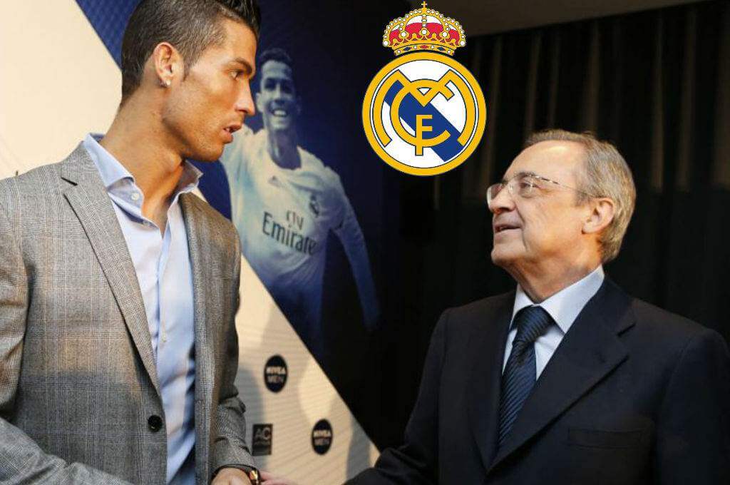 Ronaldo-and-Perez Florentino Perez Makes His View Known On Cristiano Ronaldo Real Madrid Return