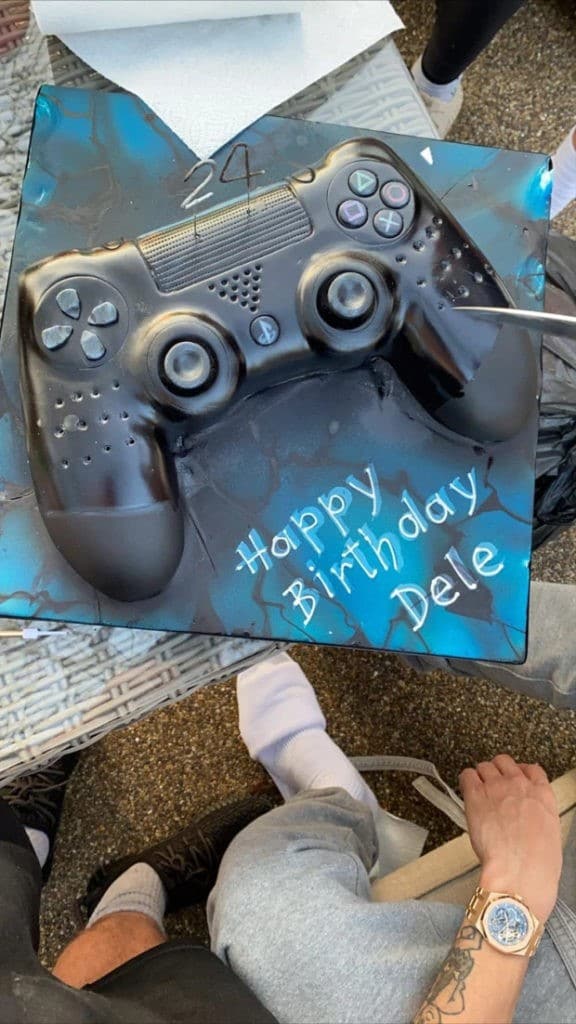 Photos: Dele Alli Shows Off Amazing Playstation Birthday Cake 2 dele allii