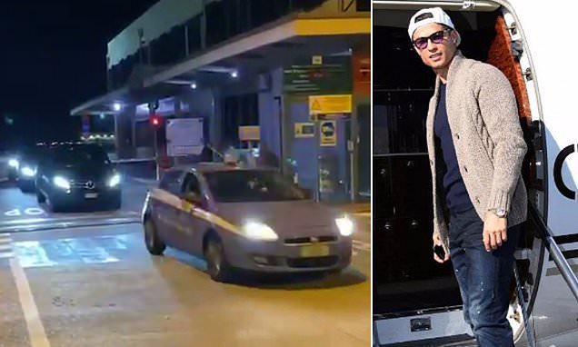 Cristiano Ronaldo And Family Arrive Turin In Huge Convoy Of Cars & Police Escort Cristiano Ronaldo And Family Arrive Turin In Huge Convoy Of Cars & Police Escort