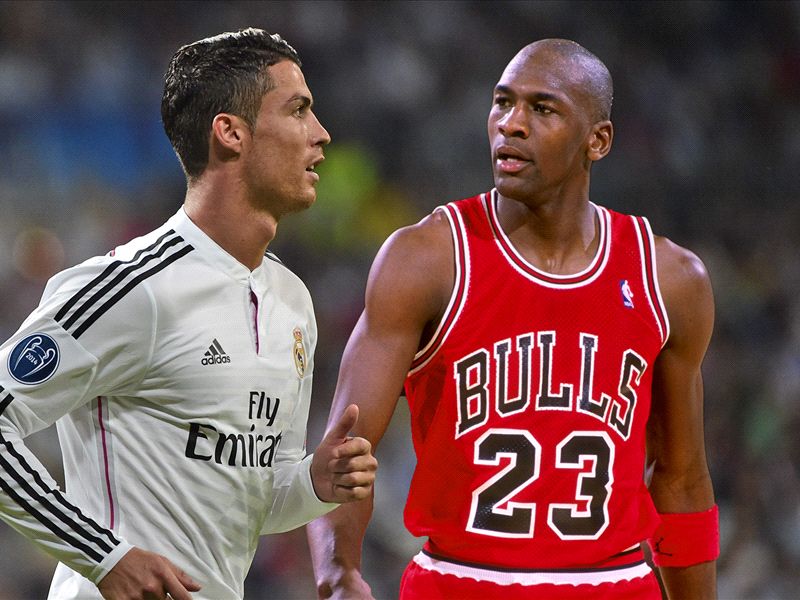 Cristiano Ronaldo Gives Basketball Star Michael Jordan A Run For His Money Cristiano Ronaldo Gives Basketball Star Michael Jordan A Run For His Money