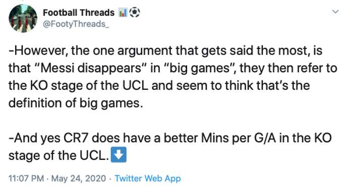 In-Depth Twitter Thread Ends Lionel Messi Vs Cristiano Ronaldo Debate Once And For All 73 Lionel Messi Vs Cristiano Ronaldo Ended With In Depth Twitter Thread Once And For All19