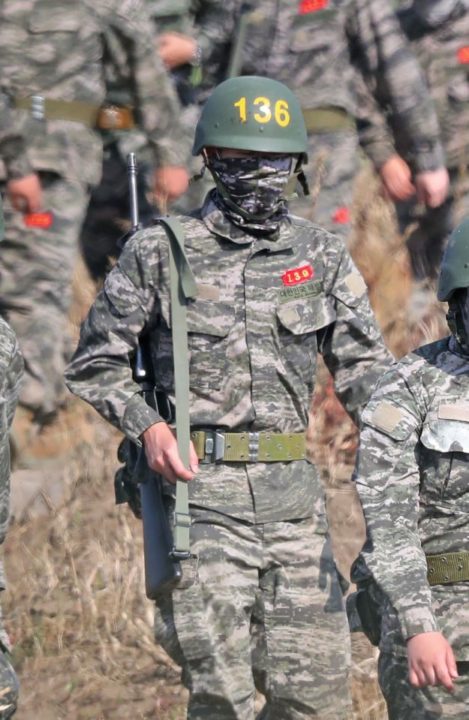 PICTURED: Son Heung-min Carries Gun In Army Gear For South Korea Military Service 1 Son Carries Gun South Korea Military Service