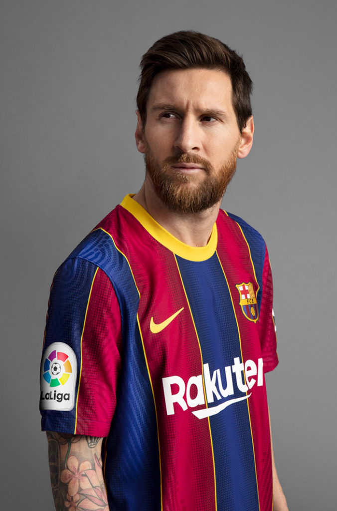 Asisat Oshoala, Lionel Messi Show Off Barcelona's New Home Kit 1 Asisat Oshoala Lionel Messi Show Off Barcelonas New Home Kit1