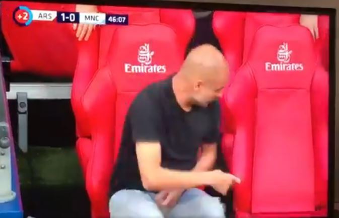 Guardiola Slowly Running Mad As Video Footage Shows Him Talking To An Empty Chair 1 Guardiola Video Talking To An Empty Chair