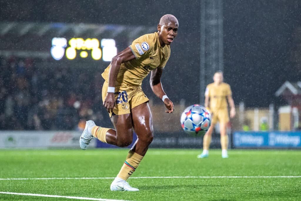 Asisat Oshoala's expected NWSL salary 1 Super Falcons legend Asisat Oshoala with her club Barcelona