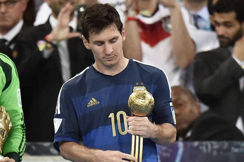Lionel Messi Golden Ball at the World Cup