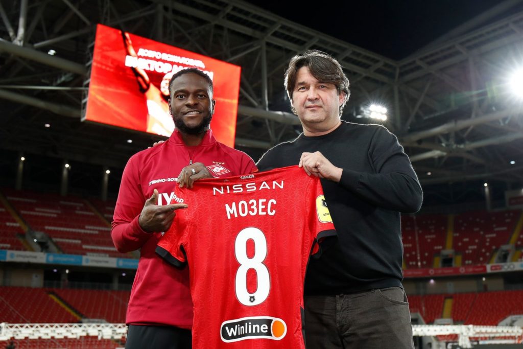 Spartak Moscow Show Off Victor Moses Unveiling2