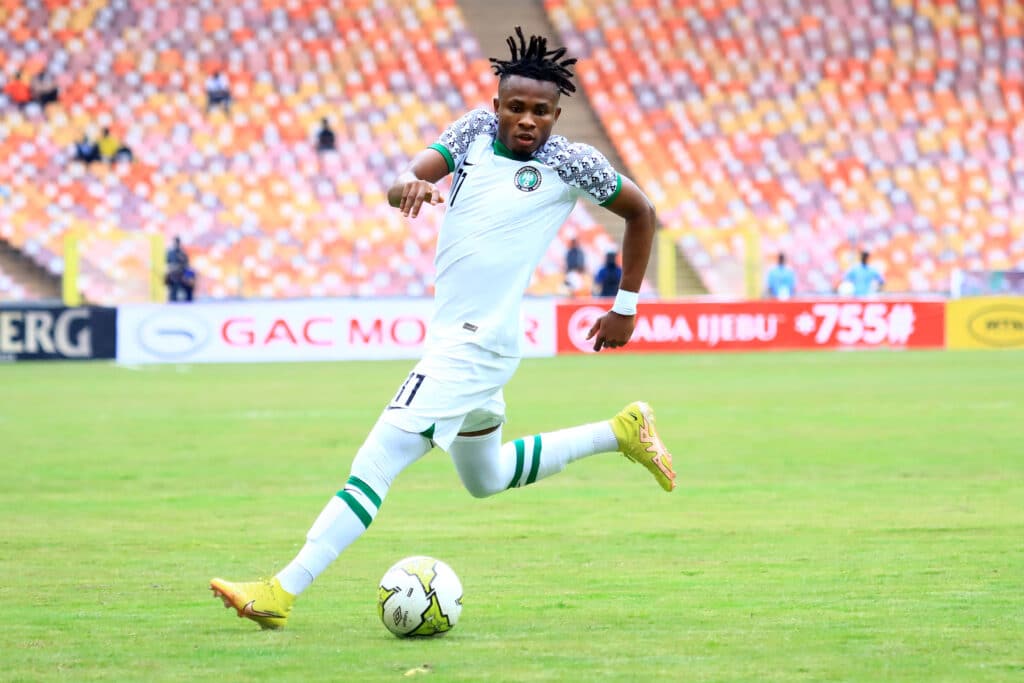 Samuel Chukwueze profile: Salary, net worth, house, cars 1 Samuel Chukwueze in action for the Nigeria Super Eagles