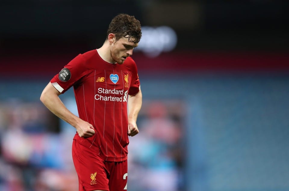 Things Fall Apart For Klopp As Andy Robertson Adds To Liverpool Injury Woes Things Fall Apart For Klopp As Andy Robertson Adds To Liverpool Injury Woes
