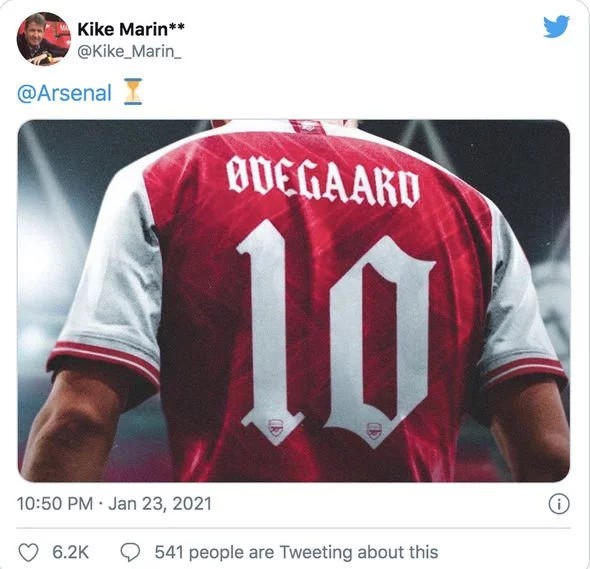 Arsenals New No. 101