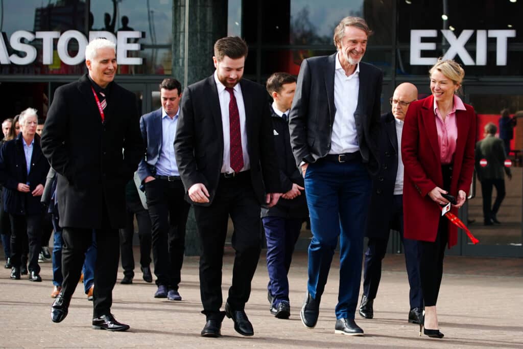 Sir Jim Ratcliffe at Old Trafford, home of Manchester United. 