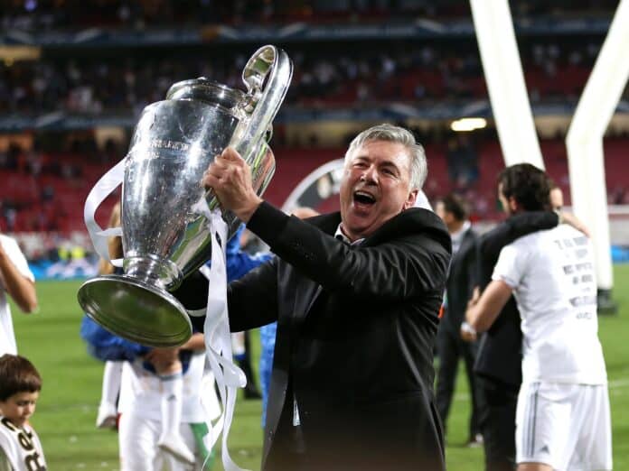 Carlo Ancelotti with the UCL trophy All Carlo Ancelotti Trophies Listed by Year and Club