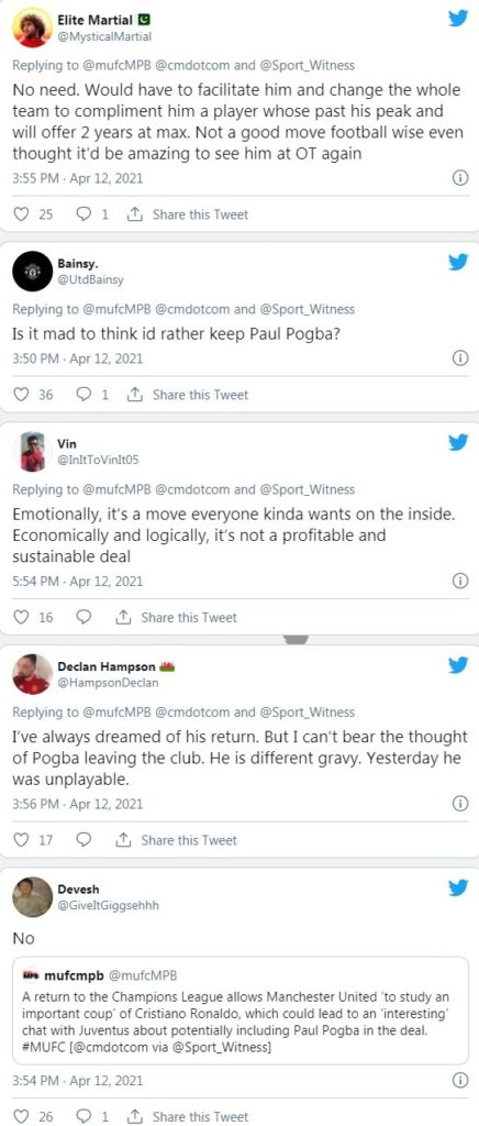 Red Devils fans admit they would choose to turn down a Ronaldo return with a heavy heart