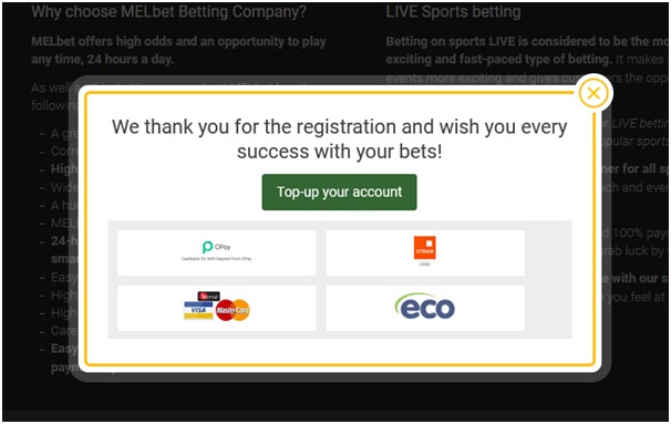 register with Melbet or have an account5