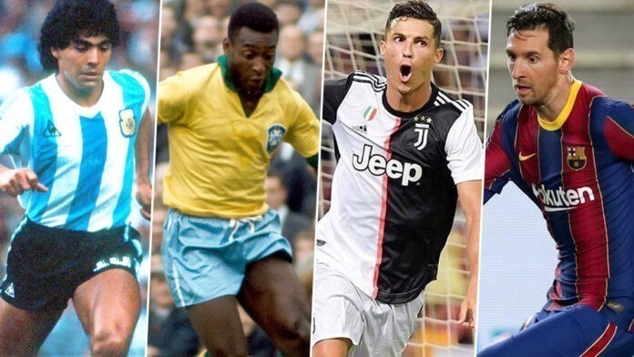 Pele, Maradona compared to Cristiano Ronaldo, Lionel Messi Pele, Maradona compared to Cristiano Ronaldo, Lionel Messi