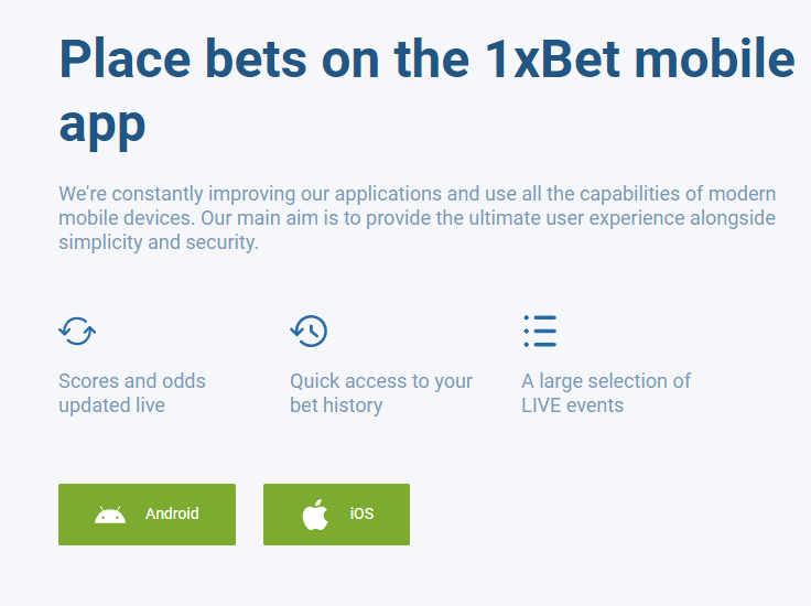 1xbet mobile