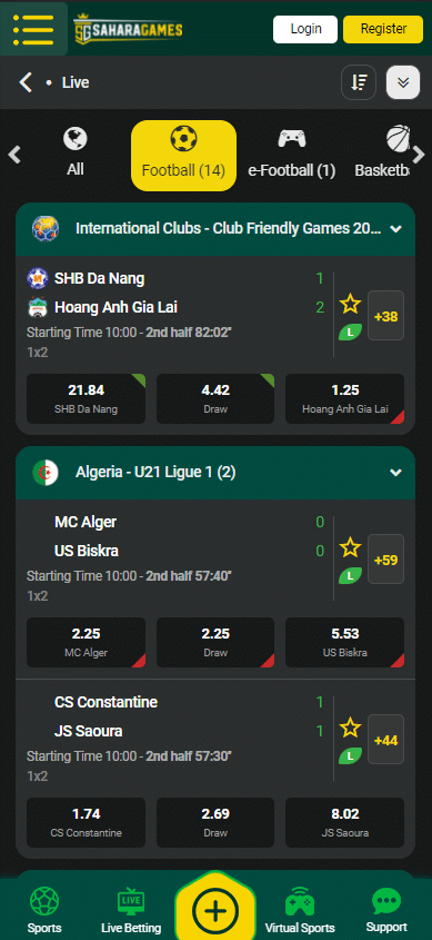 Sahara games promo code for live betting