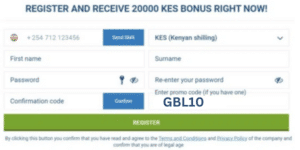 1xbet registration Kenya