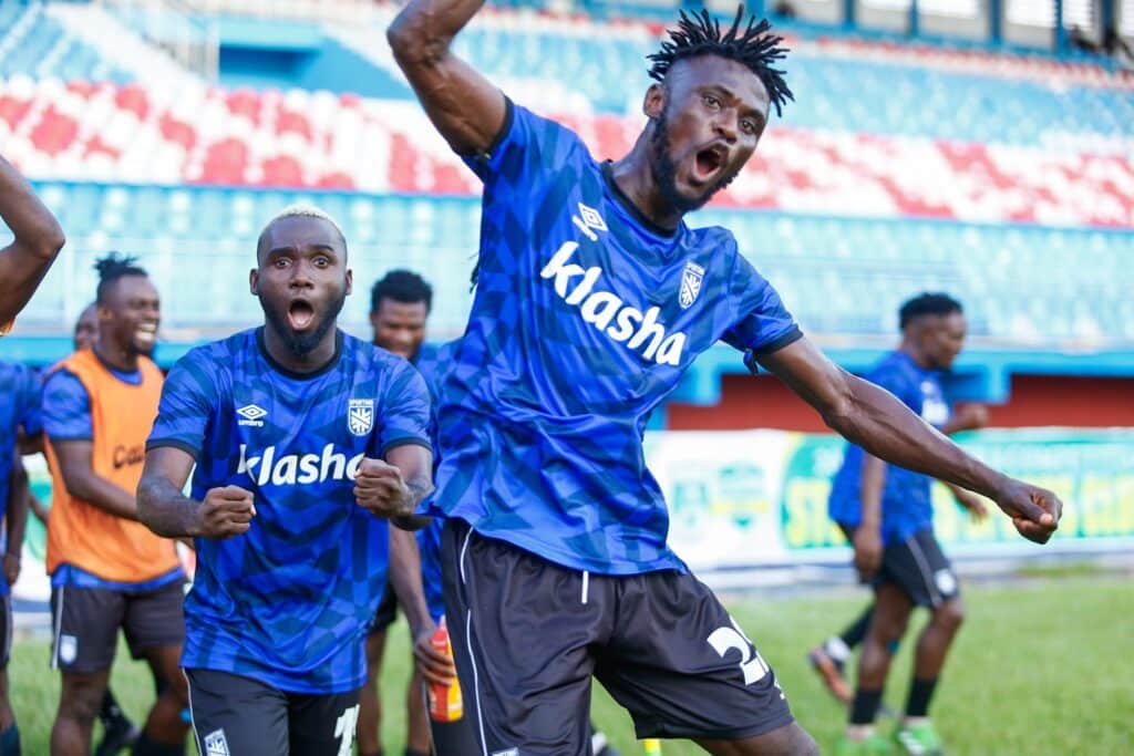 Sporting Lagos players celebrating