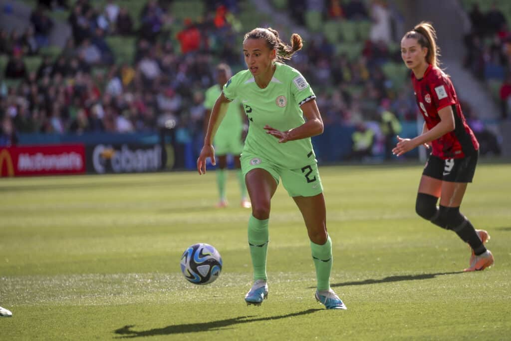 Super Falcons defender Ashleigh Plumptre at the Women's World Cup