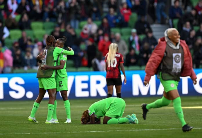 Super Falcons squad celebrate against Canada Super Falcons squad in party mood ahead of Australia clash