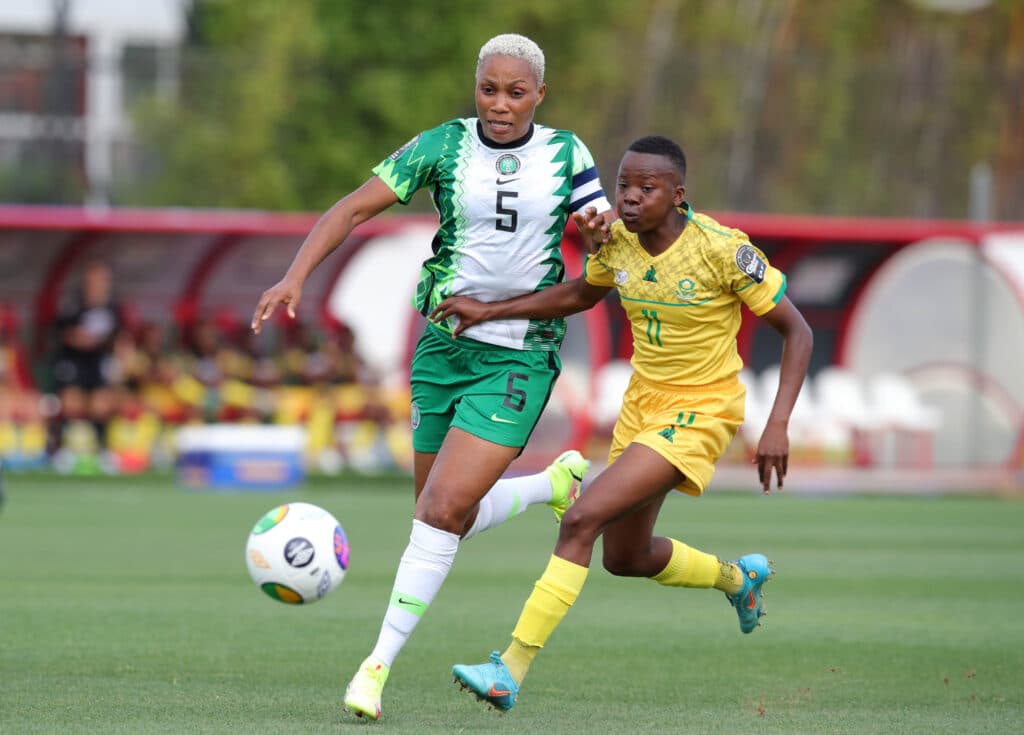 Onome Ebi in action for Nigeria Super Falcons