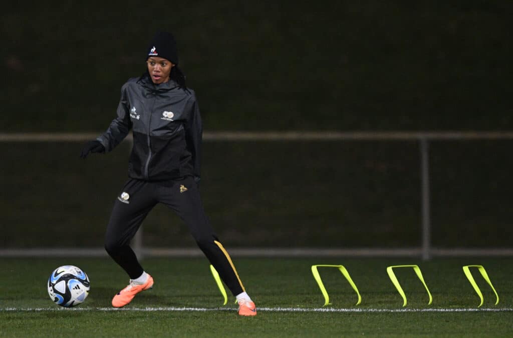 Linda Motlhalo in training