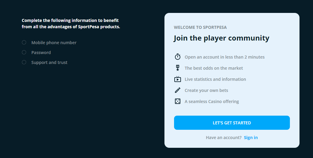 sportpesa games today - sign up