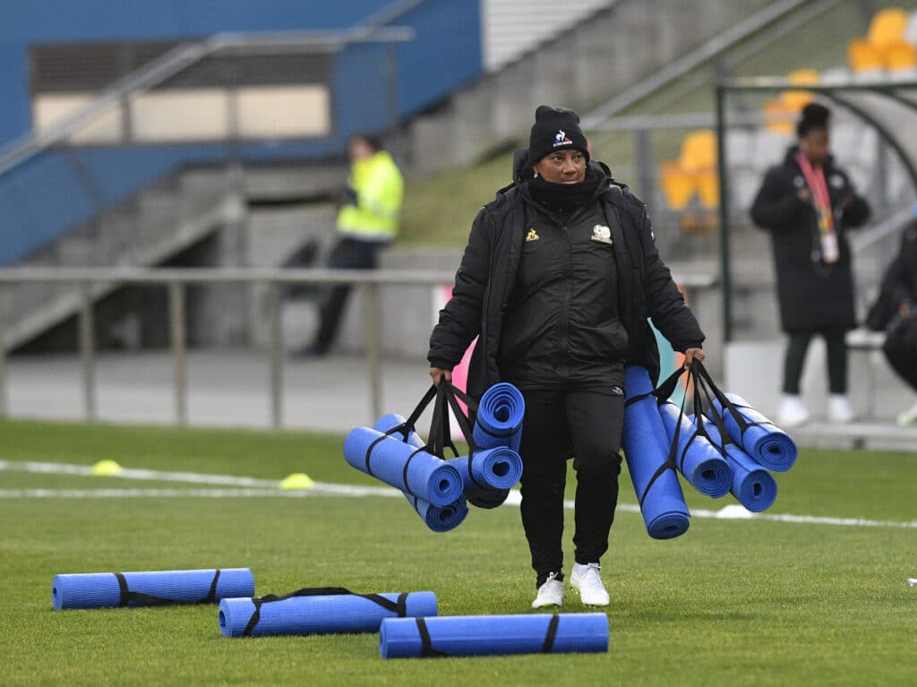Banyana Banyana coach Desiree Ellis prepares for training