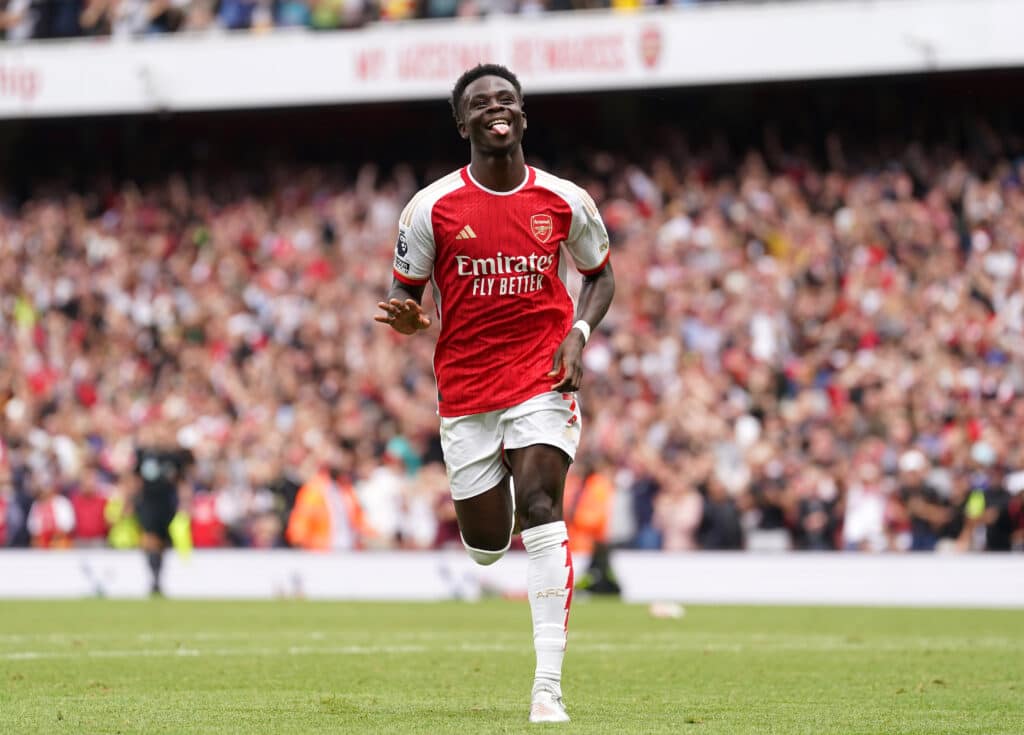 Crystal Palace vs Arsenal lineups and where to watch in Ghana 3 Bukayo Saka celebrates scoring a great goal for Arsenal