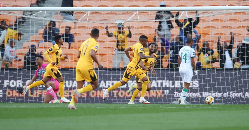 Kaizer Chiefs vs AmaZulu - Pule Mmodi's double downs Usuthu 1 Pule Mmodi of Kaizer Chiefs celebrates scoring