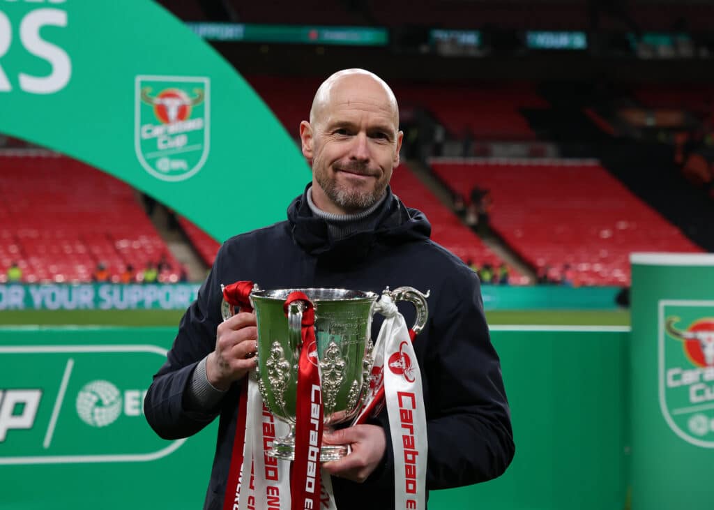 EFL Cup live in Ghana - Where to watch Man United, Liverpool & co. 1 Erik Ten Hag with the EFL Cup