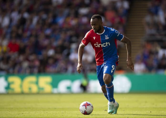 Jordan Ayew with the ball for Crystal Palace Crystal Palace vs Arsenal lineups and where to watch in Ghana