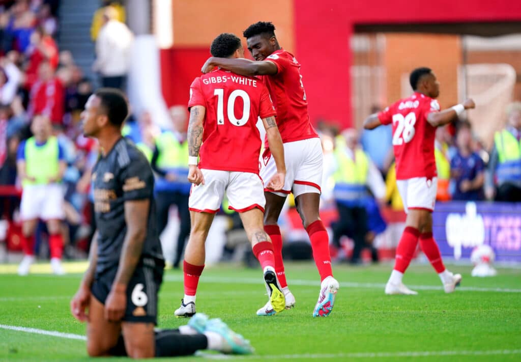 Taiwo Awoniyi in action for Nottingham Forest