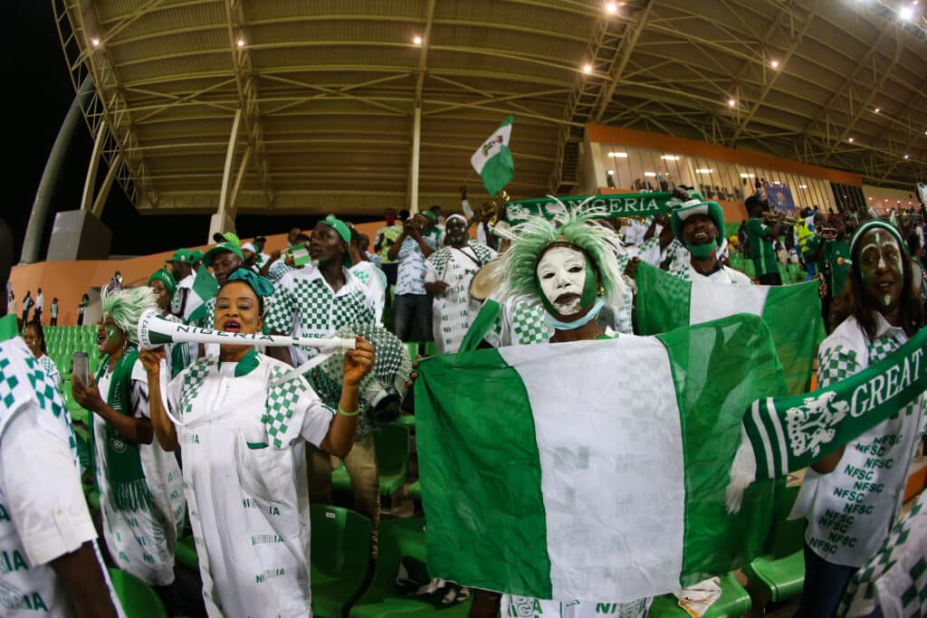 Tech reveals plan to revolutionise NPFL in welcome Nigeria football news 1 Fans of Nigeria during the 2021 Africa Cup of Nations