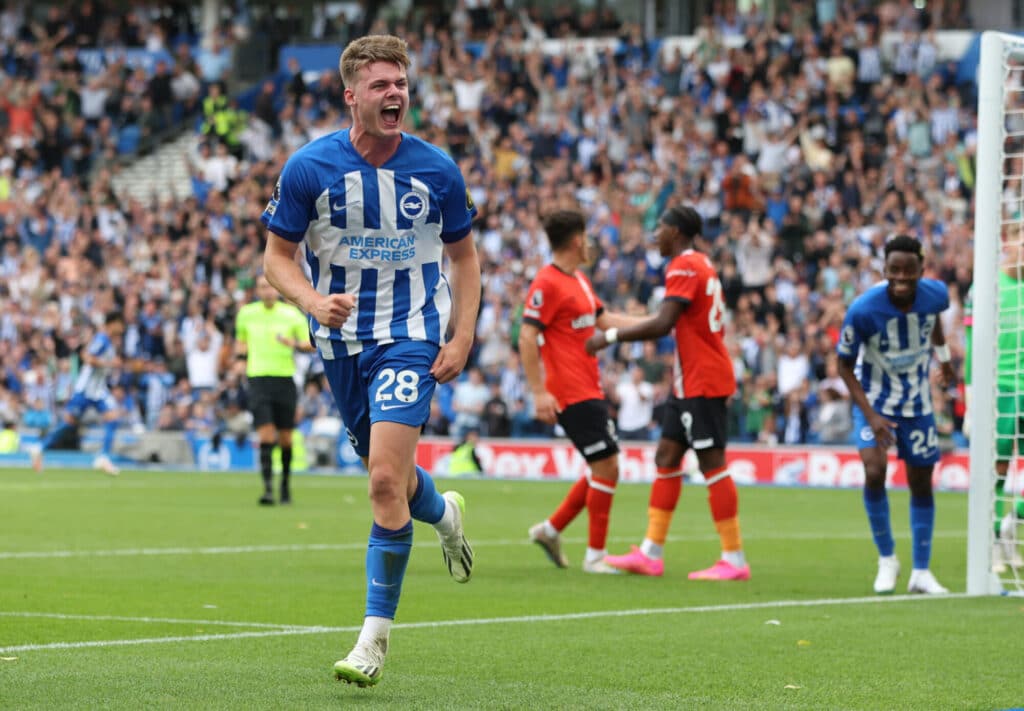 Luton Town players after conceding a goal