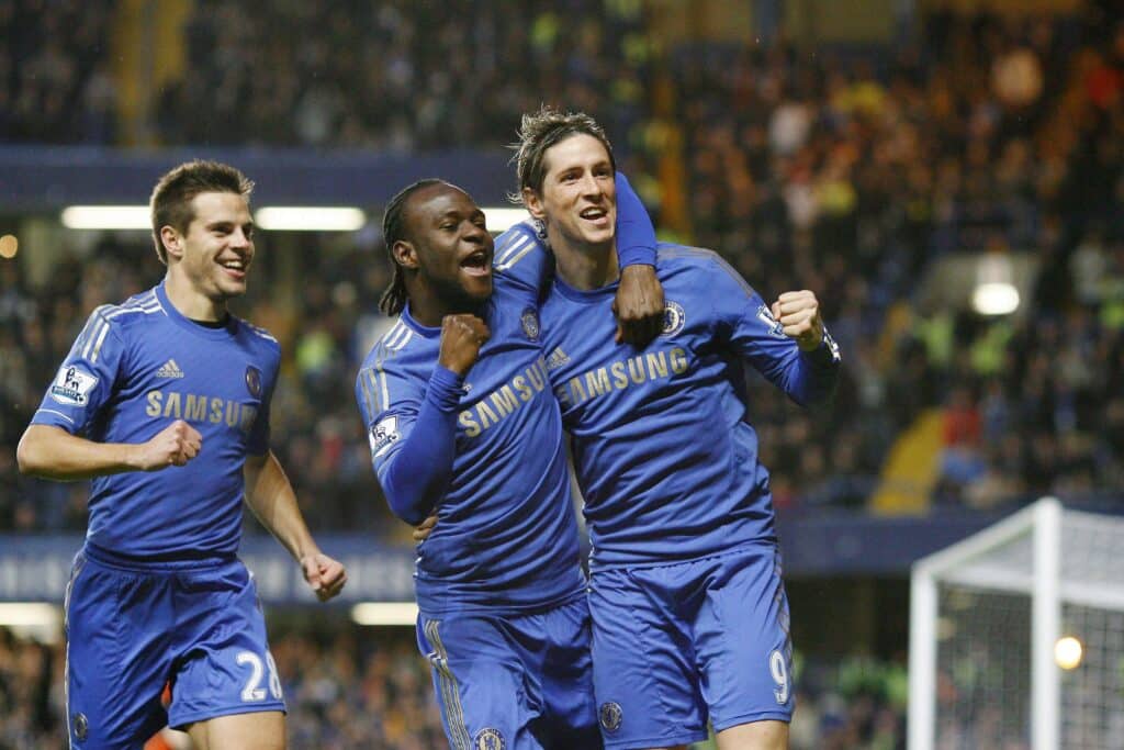 Is Victor Moses the only African to play for Chelsea AND Liverpool? 1 Victor Moses with Fernando Torres for Chelsea