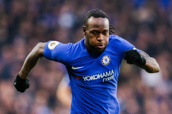 Super Eagles legend Victor Moses during his Chelsea days Is Victor Moses the only African to play for Chelsea AND Liverpool?